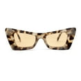 thumbnail image 2 of Womens Bold Angular Mod Thick Plastic Cat Eye Plastic Sunglasses Slate Tortoise - Brown, 2 of 4