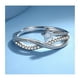 thumbnail image 3 of (Plata) Anillos de plata 925 para niñas para mujer Anillo de circonita Meteor Chop Tamaño ajustable Regalos de cumpleaños y Navidad, 3 of 5