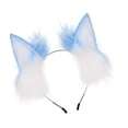 thumbnail image 3 of Aro para el Pelo Yinane con Decoración de Orejas Azul para Actuaciones y Disfraces, 3 of 8