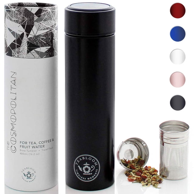Vaso de viaje Teabloom Cosmopolitan, termo aislante de 480 ml