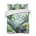 thumbnail image 2 of Tropical Plants King Size Down Alternative Comforter, Lightweight Comforter Quilt Bedding Set with Pillow Shams Country Summer Green Palm Leaves All Seasons Bed Comforter Duvet Insert 96"x106", 2 of 7