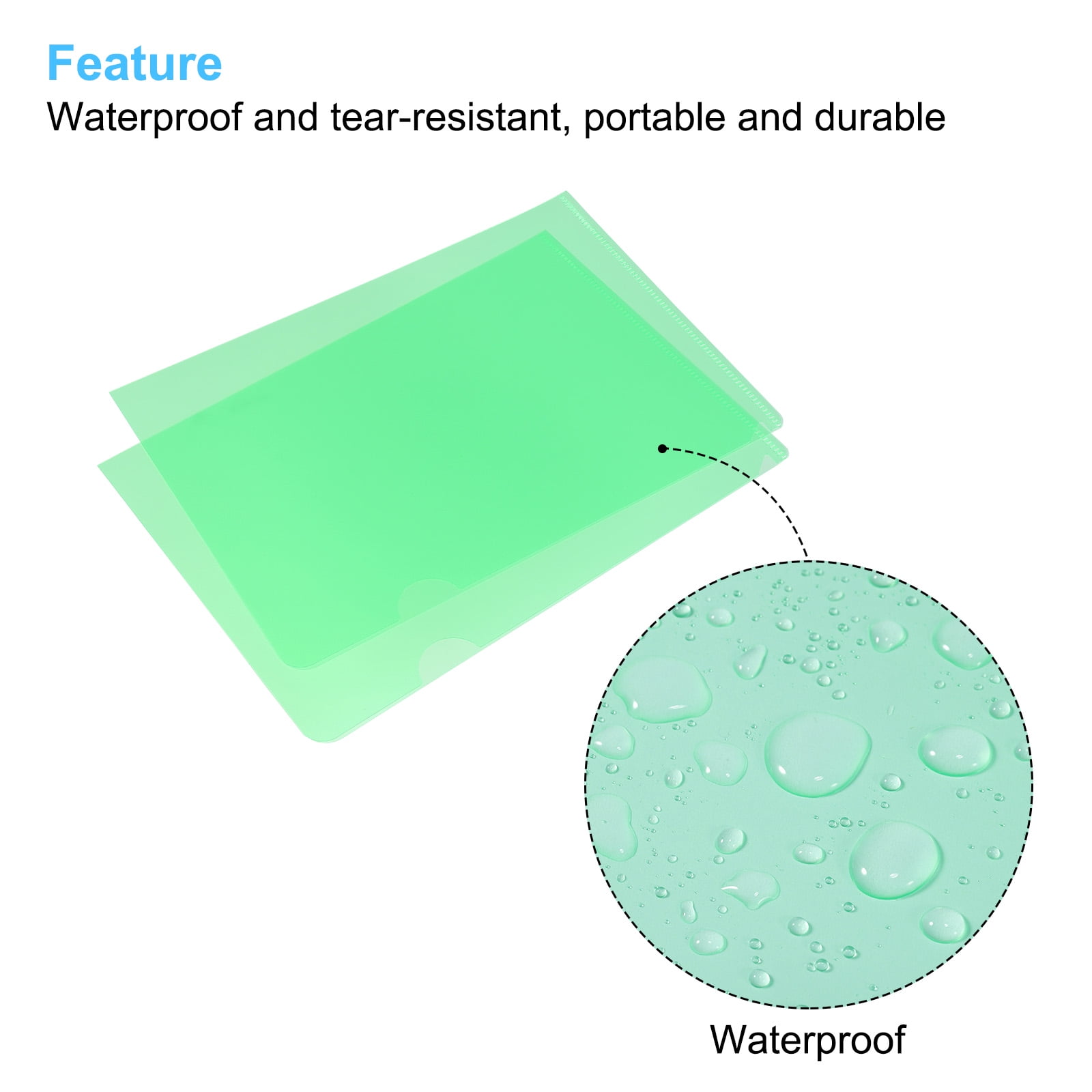 Unique Bargains L Type File Folder for Office for Office Business Green