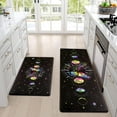 thumbnail image 3 of Boho Kitchen Rugs Sets of 2, Gothic Butterfly Anti Fatigue Cushioned Kitchen Mat for Floor, Standing, Moon Non Skid Washable Kitchen Rugs and Mats, 18'''' x 30'''' + 18'''' x 48'''', Black, 3 of 6