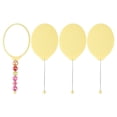 thumbnail image 1 of Uxcell 4 Pack Beadable Mirrors with Handle, 7.7 Inch Long Oval Shape Bead Mirror Bars Removable for DIY Crafts(Yellow), 1 of 7