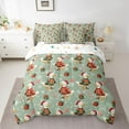 thumbnail image 3 of Manfei Cartoon Rustic Duck Twin Bedding Sets 7-Piece for Kid, Winter Snowflake Bedding Comforter Set, Vintage Western Christmas Reversible Sheet Sets, Luxury Bedroom Decor, 3 of 8