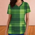 thumbnail image 4 of snilers St Patricks Day Scrubs for Women V Neck Irish Shamrock Print Scrub Tops Soft Nurse Uniform Shirts with Pockets S-5XL, 4 of 6