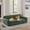 Green, variant on Soft Elevated Dog Sofa Bed for Large & Oversized Dogs, Modern Linen Fabric Pet Couch with Armrests & Backrest, Olive Green, 130lbs Capacity