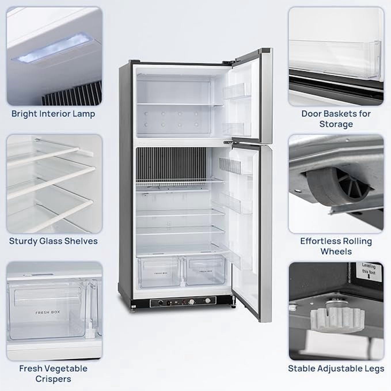 Smad 19 Cu ft 2 Way Refrigerator Top Freezer Propane/LPG Off-Grid Outdoor
