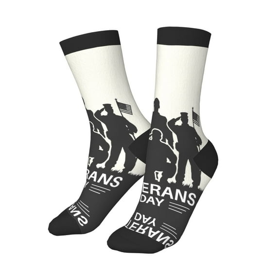 Kids Girls Boys Socks - Veterans Day Comfort Breathable Crew Socks for Boys Girls Kids, Soft Athletic Running Socks for Boys Socks 6-10 Years Old