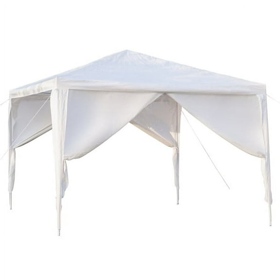 3*3m 4-sided (two doors) Spiral pipe Pergola White PE cloth Sprayed iron pipe Sunshade