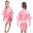 thumbnail image 2 of QUOTAY Robe Élégante à Fleurs Brodées pour Filles Style Mariage et Concours Manches Longues Légère Couvre-Maillot pour Photo Pyjama pour Filles Rouge Melon D\'eau,6, 2 of 4