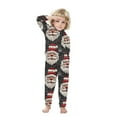 thumbnail image 3 of Odeerbi Christmas Onesie Pajamas for Family Holiday Sleep Jumpsuit Long Sleeve Family Christmas Pajamas Matching Sets Kids Fashion Printed Hooded Jumpsuit Sleepwear PJs Set Black, 3 of 5
