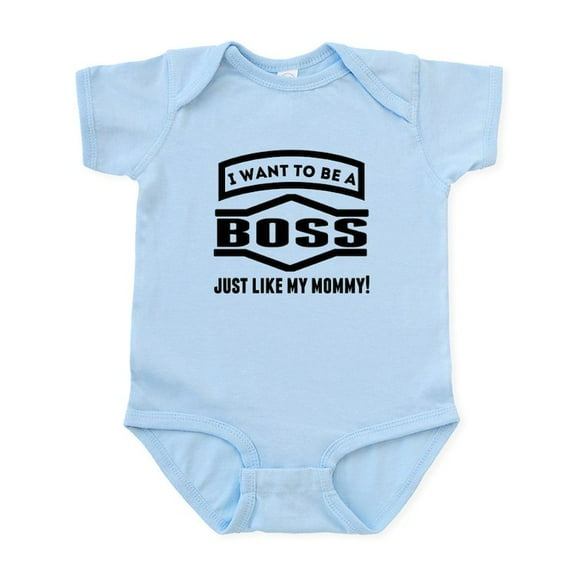 CafePress - Boss Just Like My Mommy Body Suit - Baby Light Bodysuit, Size Newborn - 24 Months