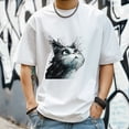 thumbnail image 3 of Men's Short Sleeve Graphic T shirt Collection Summer New Fashion Trend Sports Shirt Loose Fit, 3 of 5