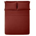 thumbnail image 1 of The Great American Store- 4PC Sheet Set (Full, Stripe Burgundy) 11 Inch Deep, 1800 Series Double Brushed Microfiber - Easy Care, Fade, Shrink and Wrinkle Resistant, 1 of 4