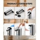 thumbnail image 4 of Dispensador automático de jabón Mzjqon de acero inoxidable 400 ml, 4 of 4