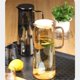 thumbnail image 4 of Jarra de agua de vidrio de 1,35 l/1,8 l con tapa y asa Jarra de agua for refrigerador Jarra for té helado y café Utensilios for servir bebidas, 4 of 6