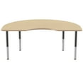thumbnail image 3 of ECR4Kids 48in x 72in Kidney Everyday T-Mold Adjustable Activity Table Maple/Maple/Black - Super Leg, 3 of 7