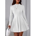 thumbnail image 2 of Vestido PRETTYGARDEN 2025 de Manga Larga con Volantes y Corte A Blanco XL, 2 of 8