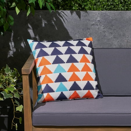 Navy Blue Cushions Amelia Outdoor Boho Triangle 17.75