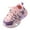 Pink, variant on Otqutp Baby Girls Leather Lace Lights up Sneakers Hook Loop Non Slip Walking Sport Shoes Toddler New Born Casual Breathable