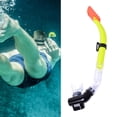 thumbnail image 1 of Esnórquel semiseco, esnórquel, buceo, natación, buceo, esnórquel, apnea, boquilla de silicona, equipo de respiración para adultos y jóvenes Amarillo DYNWAVEMX Snorkel Semi Seco, 1 of 8