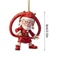 thumbnail image 3 of Iumwxz Deals Christmas Hanging Decoration Christmas Tree Decoration Santa Claus House Acrylic Hanging Decoration home decor christmas clearance outdoors indoor, 3 of 5