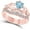 Rose, variant on 14K White Gold-Plated Crown Design Claddagh Bridal Set 1 CT Heart-Cut Aquamarine Engagement Ring with Curved Wedding Band 925 Sterling Silver Anniversary Gift For Women