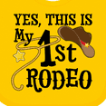 thumbnail image 4 of Inktastic Yes, This is My 1st Rodeo Cowboy Hat with Red Band, Lasso Boys or Girls Baby Bib, 4 of 4
