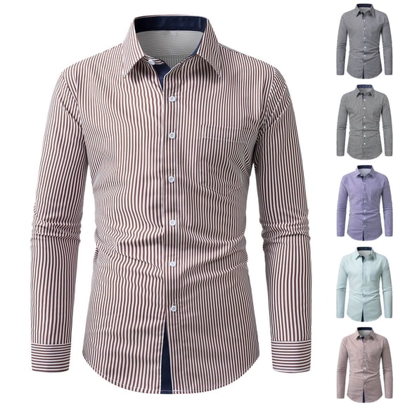 Men's Vintage Casual Button Collar Shirt Top Solid Color Breathable Loose Fit Shirt for Daily Office Business Casual Travel Outfits | AESTIVO,Black L