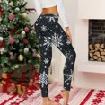 thumbnail image 2 of Luxalzxs Christmas Printed Leggings for Women High Waist Ultra Soft Elastic Yoga Pants Full Length Butt Lift Sports Running Gym Fitness Workout Yoga Pants Holiday Leggings Tights, 2 of 5