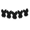 thumbnail image 2 of Large 13x11 Inch Black Christmas Bows, 5-Pack Flocked Velvet Hanging Ornaments for Tree, Garland, Wreath, Holiday Party Backdrop Decorations, 2 of 7