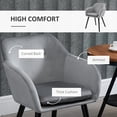 thumbnail image 4 of HomCom Chaises de Cuisine Modernes, Gris (Lot de 2), 4 of 10
