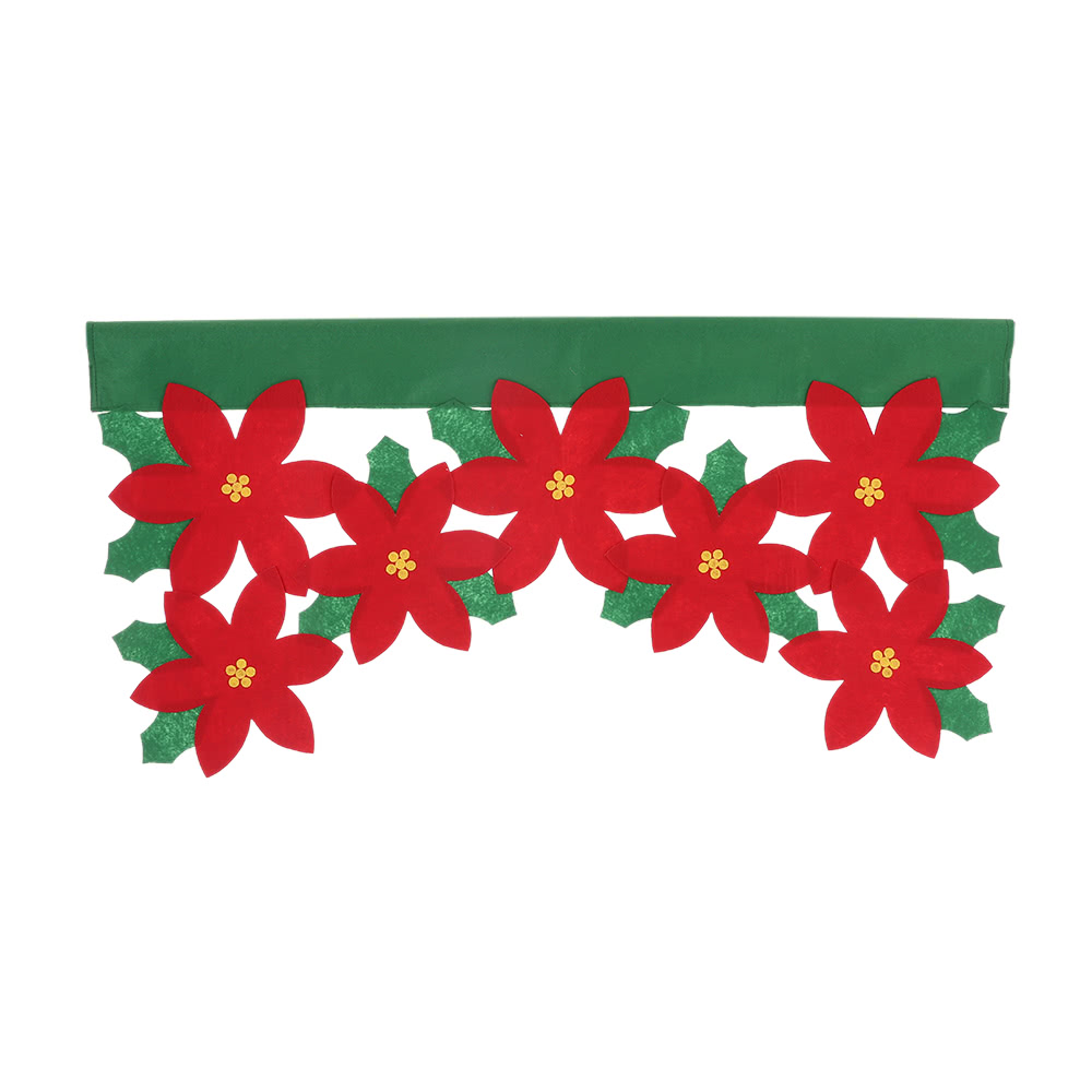 Christmas Window Valance Decor Christmas Short Curtain Decorations