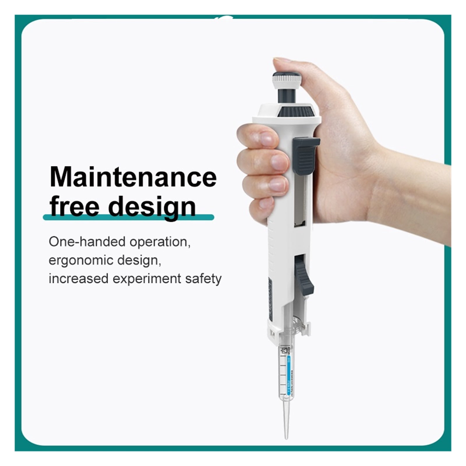 Continuous Dispenser Laboratory Pipette Adjustable Manual Dispenser With Tip 5ml ,Precision & Accuracy