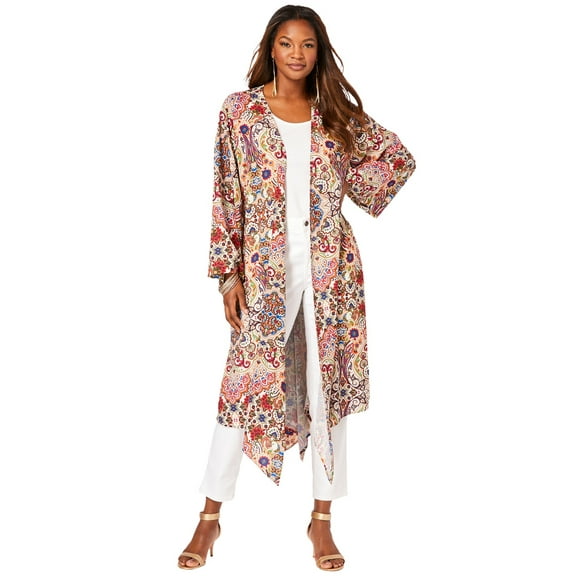 Roaman's Women's Plus Size Hanky Hem wrap