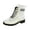 Black, variant on Womens Transparent Ankle Rain Boots Lace-Up PVC Round Toe Fashion Waterproof Shoes for Festival Beach Camping