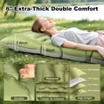 thumbnail image 3 of Double Camping Sleeping Pad, 6" Extra Thick Inflatable Sleeping Mat with Pillows, Built-in Foot Pump, Ultralight Air Mattress for Tent Hiking Essentials Gear, 3 of 9