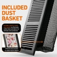 thumbnail image 5 of 4x14 Inch Decorative Floor Register Vent with Mesh Cover Trap, Contemporary, Matte Black, 5 of 6