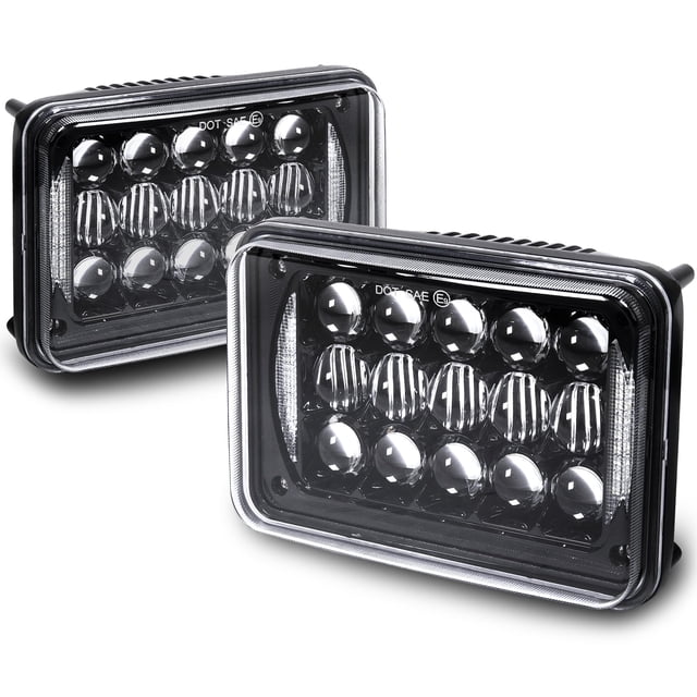 Par de faros LED en línea LED STORE de 4x6 pulgadas, color negro