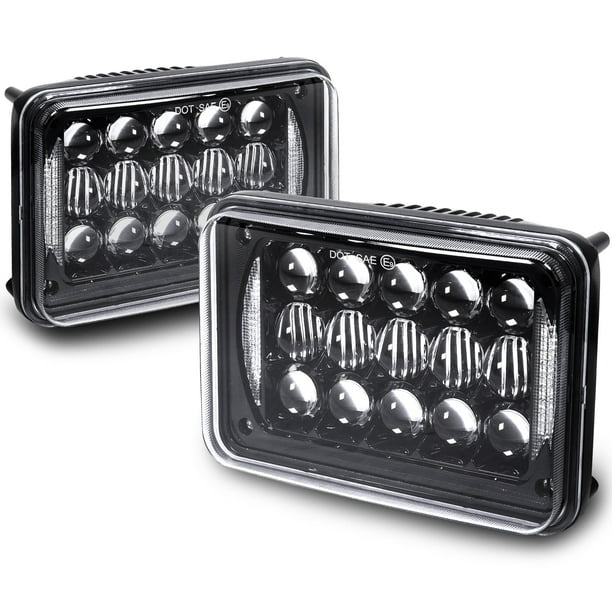 Par de faros LED en línea LED STORE de 4x6 pulgadas, color negro