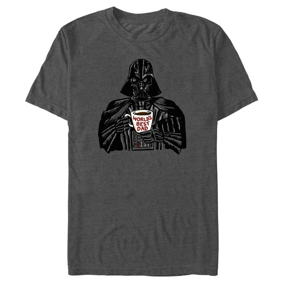 Men's Star Wars: The Empire Strikes Back Father's Day Darth Vader World's Best Dad Mug Graphic T-Shirt