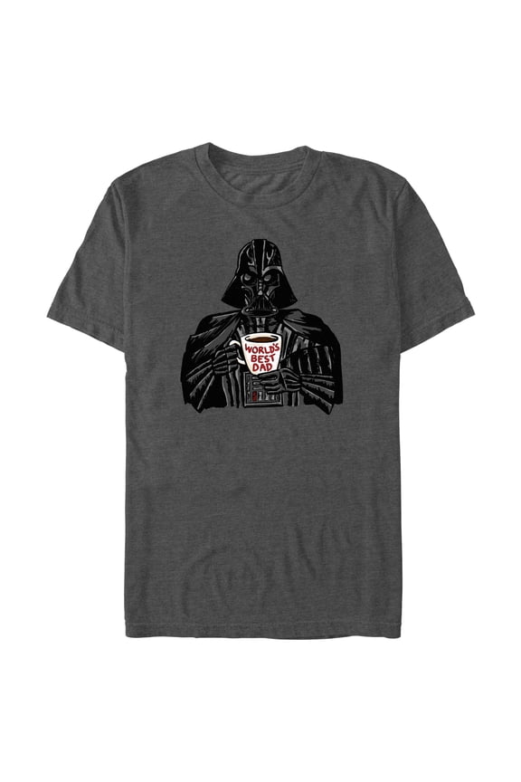 Men's Star Wars: A New Hope Father's Day Darth Vader World's Best Dad Mug Graphic T-Shirt