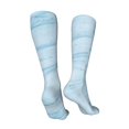 thumbnail image 3 of Xecao Light Blue Marble Print Calf Socks Seamless Toe, Knee High Long Socks, Sports Socks Trouser Socks for Women and Men-One Size, 3 of 8