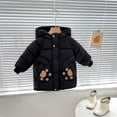 thumbnail image 5 of Godderr Kids Baby Girls Boys Puffer Cotton Jacket Cotton Coat with Hooded Winter Coats for Toddler Boys Girls Warm Coat Outwear Medium-Length Thickened Long sleeve Jackets for 1-6Y, 5 of 5