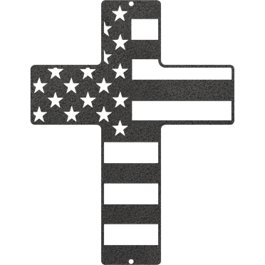 Flag Cross - Metal Wall Art