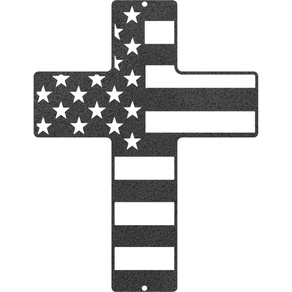 Flag Cross - Metal Wall Art