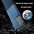 thumbnail image 4 of Vintage Wallet Case for iPhone 16 Pro, Premium PU Leather RFID Blocking Card Holder Lanyard Magnetic Closure Kickstand Phone Cover for iPhone 16 Pro, Blue, 4 of 8
