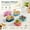 Divided Meal Prep- Heather Glade, variant on 3.4 Cup Round Meal Prep Glass Containers 10 Pc Set, Silicone Sleeve, Airtight BPA-Free Lids, Microwave, Dishwasher & Freezer Safe, Melon Color