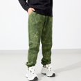 thumbnail image 2 of ZACPNCV Cargo Sweatpants for Boys Kids Cotton Elastic Waist Joggers Running Sweat Pants with Toddler Pant Olive Green 12-13 Years, 2 of 5